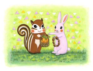 藤岡ちさ うさぎさんとプレゼント交換